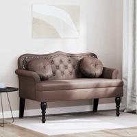 Chesterfield Bank met kussen Bruin 120,5 x 65 x 75 cm Nep Leer