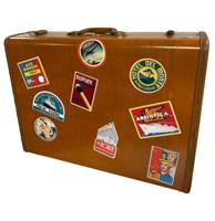 Samsonite Met Stickers Vintage Koffer Samsonite Met Stickers Vintage Koffer