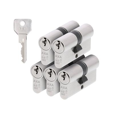 AXA AXA Security SKG** dubbele veiligheidscilinder gelijksluitend (5x) 30-30 mm - vernikkeld