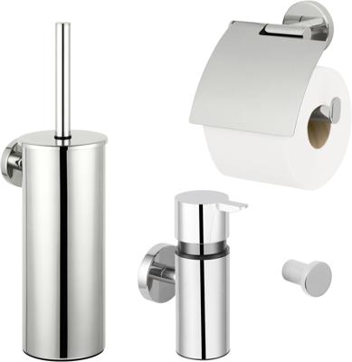 Saqu Nemo 4-delige toiletset chroom