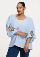 Yoek Tuniek met pailletten CHAMBRAY | Licht Blauw | Maat 54/56