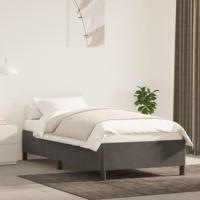 Bedframe zonder matras 90x200 cm fluweel donkergrijs