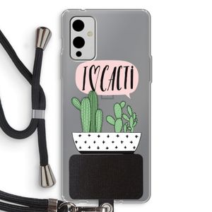 I love cacti: OnePlus 9 Transparant Hoesje met koord