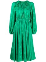 Dolce & Gabbana robe mi-longue évasée à logo imprimé - Vert