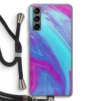 Zweverige regenboog: Samsung Galaxy S21 Transparant Hoesje met koord