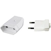 Witte Stekkerset met Kinderbeveiliging - Eurostekker en Contrastekker - 2300W - 10A