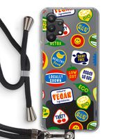 Fruitsticker: Samsung Galaxy A32 5G Transparant Hoesje met koord