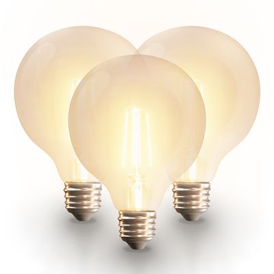 HOFTRONIC SMART 3x Smart E27 LED filament lamp - G125 - Wifi & Bluetooth - 806lm - 7 Watt - Warm wit tot koud wit