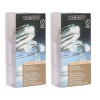 Lumineo draadverlichting - 2x - timer - zilverdraad - 40 lampjes - wit licht - 195 cm
