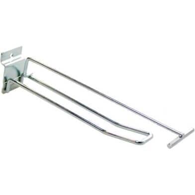 Lamelwand dubbelhaak 20cm met prijspendel chroom