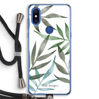 Tropical watercolor leaves: Xiaomi Mi Mix 3 Transparant Hoesje met koord