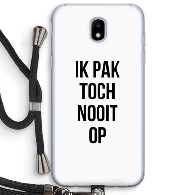 Ik pak nooit op: Samsung Galaxy J5 (2017) Transparant Hoesje met koord