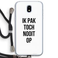 Ik pak nooit op: Samsung Galaxy J5 (2017) Transparant Hoesje met koord