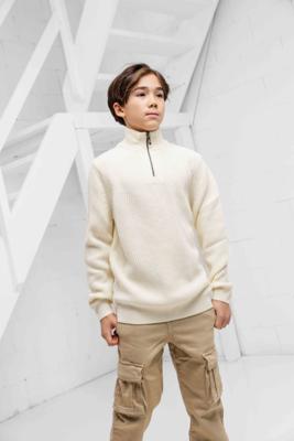 Antony Morato Half Zip Sweater Kids Gebroken Wit - Maat 128 - Kleur: Wit | Soccerfanshop