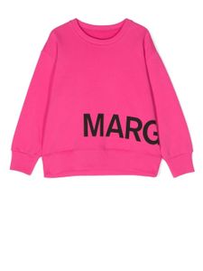 MM6 Maison Margiela Kids sweat à logo imprimé - Rose