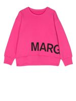 MM6 Maison Margiela Kids sweat à logo imprimé - Rose - thumbnail