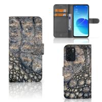 OPPO Reno6 5G | Telefoonhoesje | Met pasjeshouder | Krokodillenprint