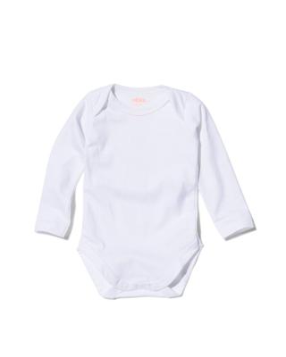 HEMA Romper organic katoen stretch - 2 stuks wit (wit)