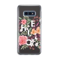 Hello in flowers: Samsung Galaxy S10e Transparant Hoesje