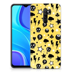 Silicone Back Case Xiaomi Redmi 9 Punk Geel