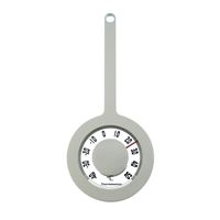 Binnen/buiten ronde thermometers grijs van aluminium 16 cm met zuignap   - - thumbnail