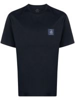 Armani Exchange t-shirt en coton à patch logo - Bleu