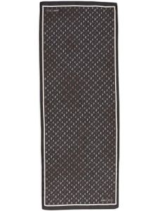 Jimmy Choo écharpe Doris à logo en jacquard - Noir