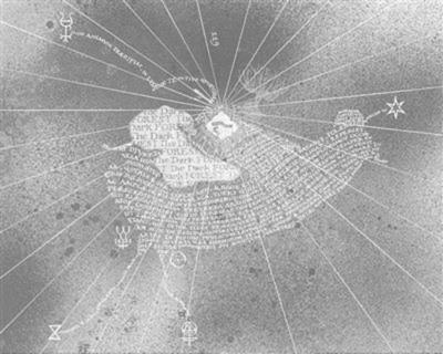 Kunstdruk Harry Potter Marauders Map inky 40x50cm
