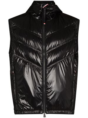 Moncler Grenoble gilet matelassé à chevrons - Noir