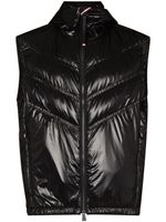 Moncler Grenoble gilet matelassé à chevrons - Noir