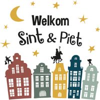 Welkom Sint & Piet Raamstickers (20st)