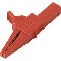 VOLTCRAFT MSK-125 Krokodillenklem Steekaansluiting 4 mm CAT II 300 V Rood