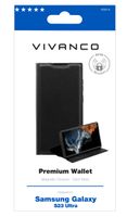 Vivanco Premium Wallet mobiele telefoon behuizingen 17,3 cm (6.8") Portemonneehouder Zwart - thumbnail