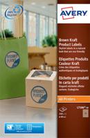 Etiket avery l7106-20 60mm bruin 240st