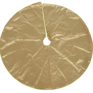 Kerstversiering kerstboomrok/kleed goud 120 cm   -