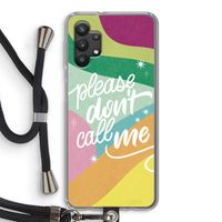 Don't call: Samsung Galaxy A32 5G Transparant Hoesje met koord