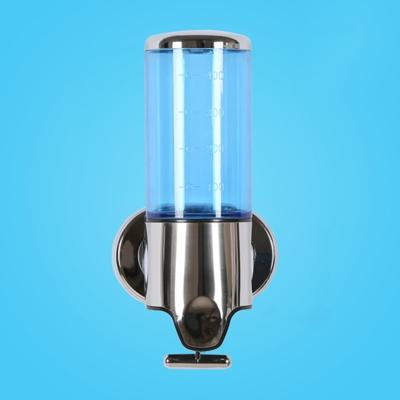 Hotel douche handmatige dispenser muur gemonteerd wassen vloeibare shampoo zeep fles capaciteit: 500 ml (blauw)