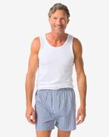 HEMA Losse Herenboxer Blokken Blauw (blauw)