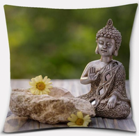 Boeddha Abhaya Mudra Kussensloop - Home & Living - Spiritueelboek.nl