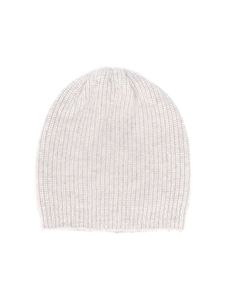 Brunello Cucinelli Kids bonnet en maille nervurée - Gris