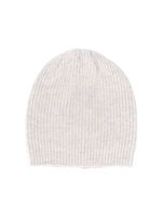 Brunello Cucinelli Kids bonnet en maille nervurée - Gris