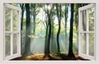 Raam lichtinval bos 140x90cm Tuindoek - Customize it