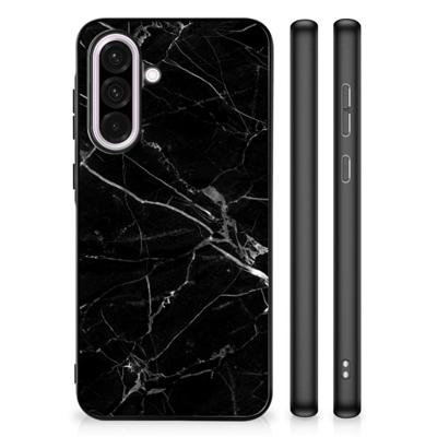 Samsung Galaxy A56 Marmeren Print Telefoonhoesje Marmer Zwart - Origineel Cadeau Vader