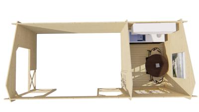 Blokhut - Tuinhuis Kukka | 40 mm | vuren Red Class Wood geïmpregneerd