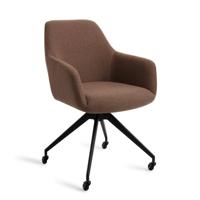Jesper Home Eetkamerstoel 'Hiroo' Glide Black, kleur Rustic Rye