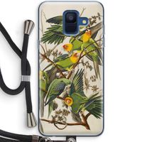 Carolinaparkiet: Samsung Galaxy A6 (2018) Transparant Hoesje met koord