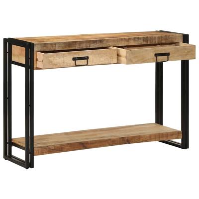Wandtafel met lade Bruin 120 x 33 x 75 cm massief mangohout