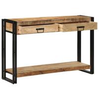 Wandtafel met lade Bruin 120 x 33 x 75 cm massief mangohout