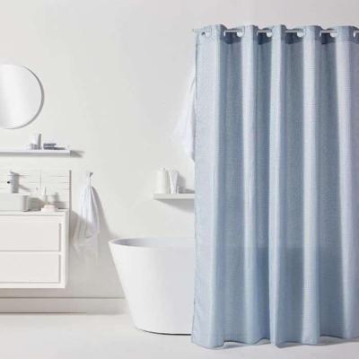 Wafel Douchegordijn - Blauw - Polyester - 180 x 200 cm - 12 Haken - UTILITY - TODAY
