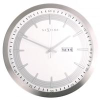 NeXtime klok 3009 captain, ø44 cm, wall, white NeXtime klok 3009 captain, ø44 cm, wall, white